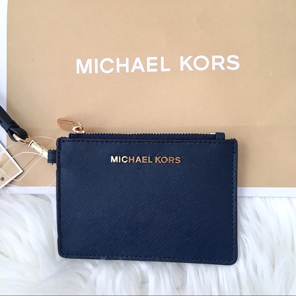 Michael Kors Accessories - Michael Kors Navy Coin Purse Wristlet NWT